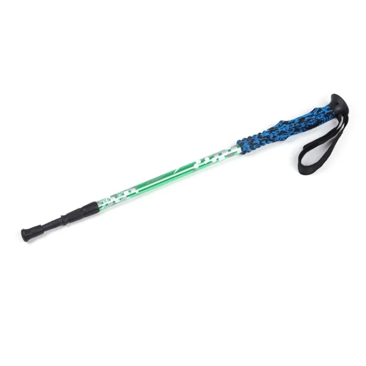 135cm Adjustable Portable Height Outdoor Aluminum Trekking Poles(Green)