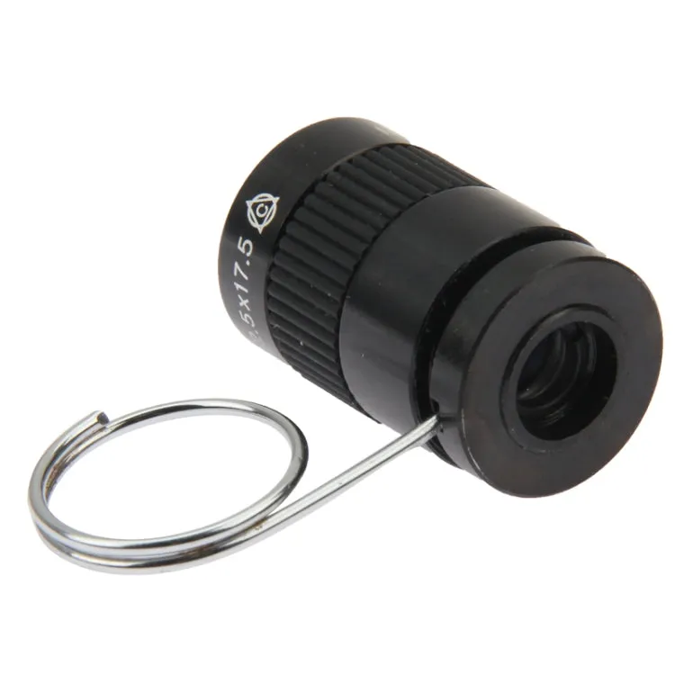 2.5 X 17.5 Mini Monocular Thumb Finger Pocket Telescope(Black)