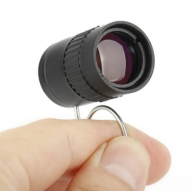 2.5x17.5mm Mini Pocket Miniature Telescope with Finger Buckle (Black)