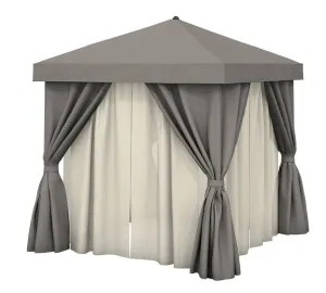 8' X 8' Square Commercial Cabaña W/ Privacy Curtain