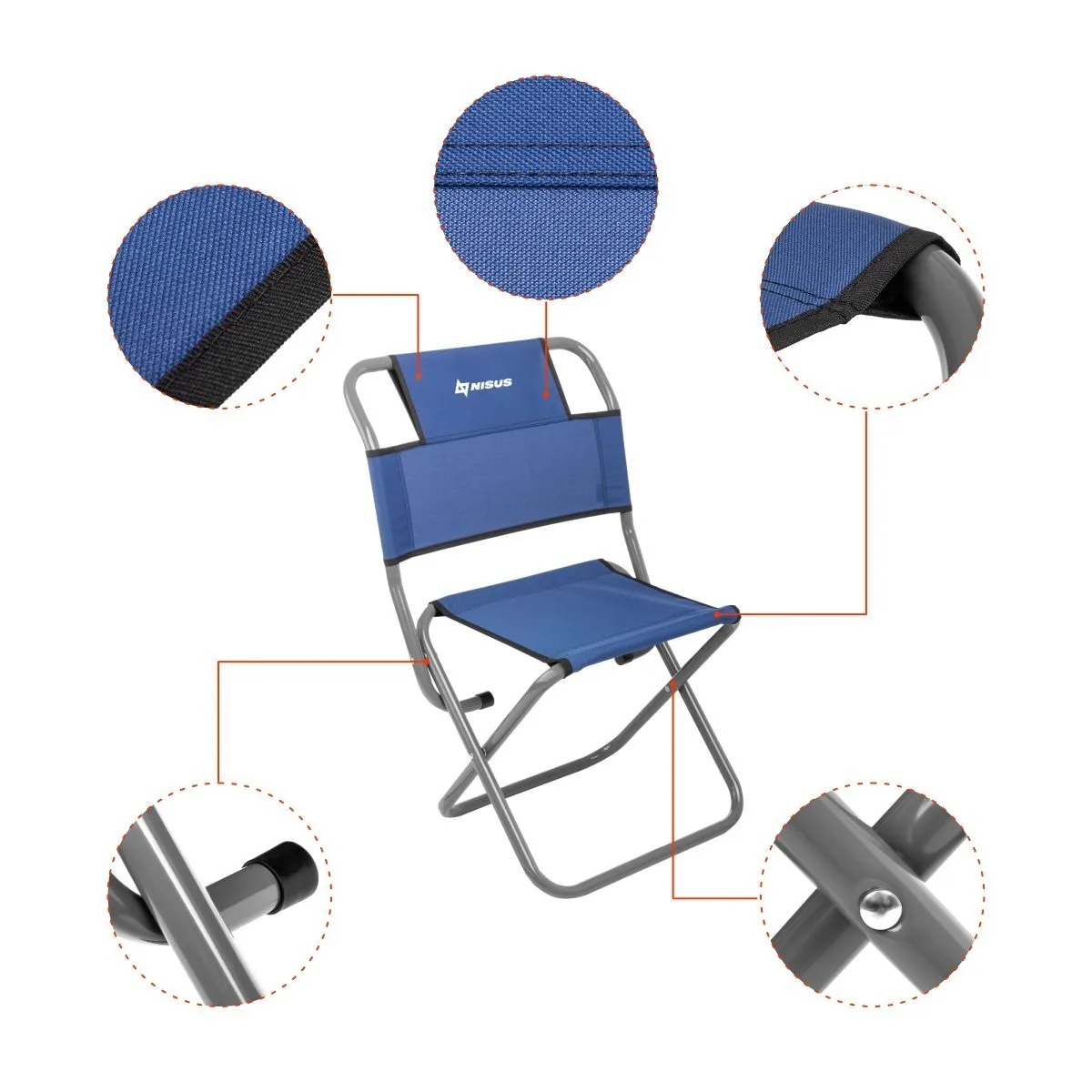 Back Support Folding Chair for Camping and Outdoor