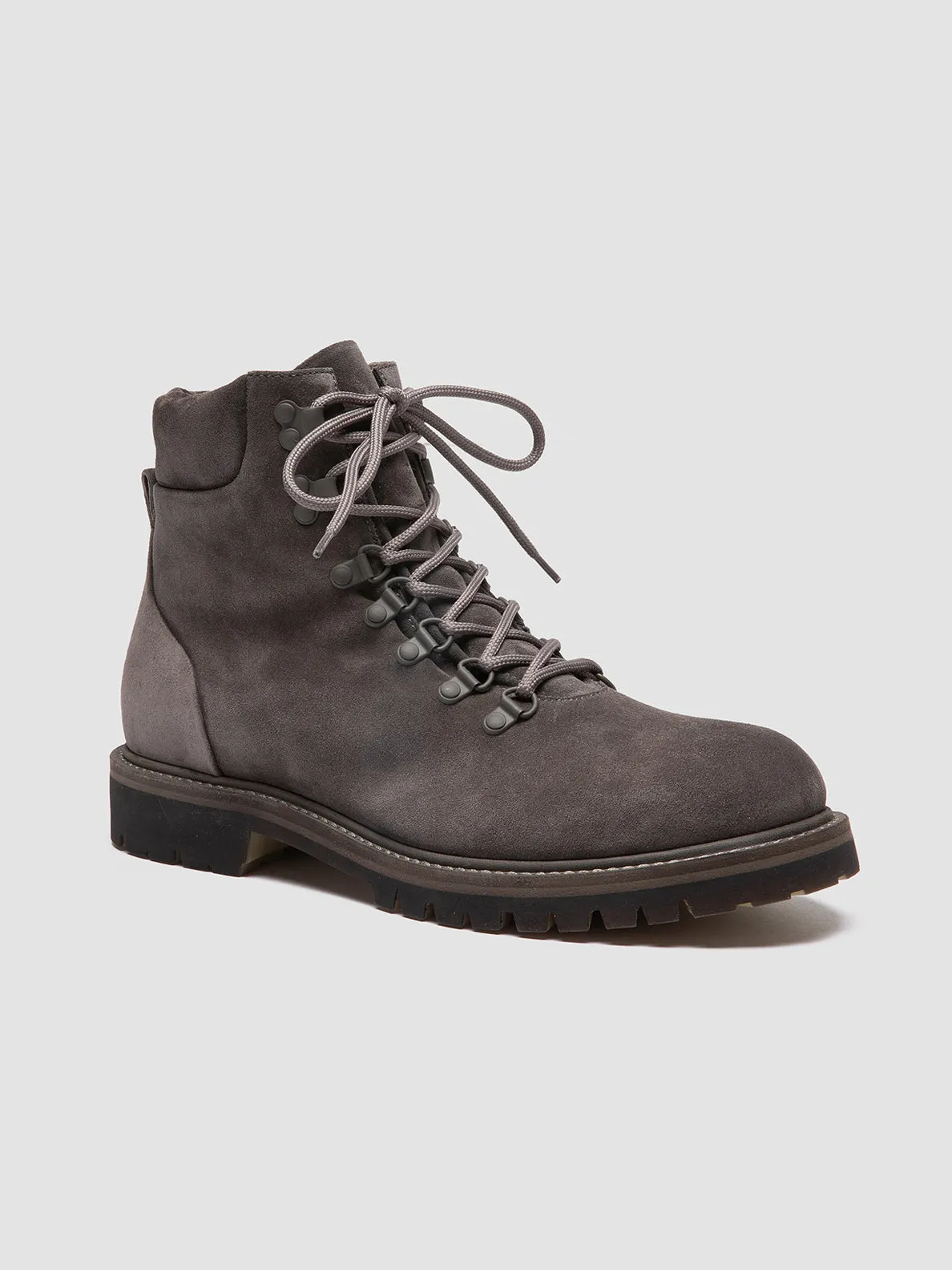 BOSS 006 - Grey Suede Lace Up Boots