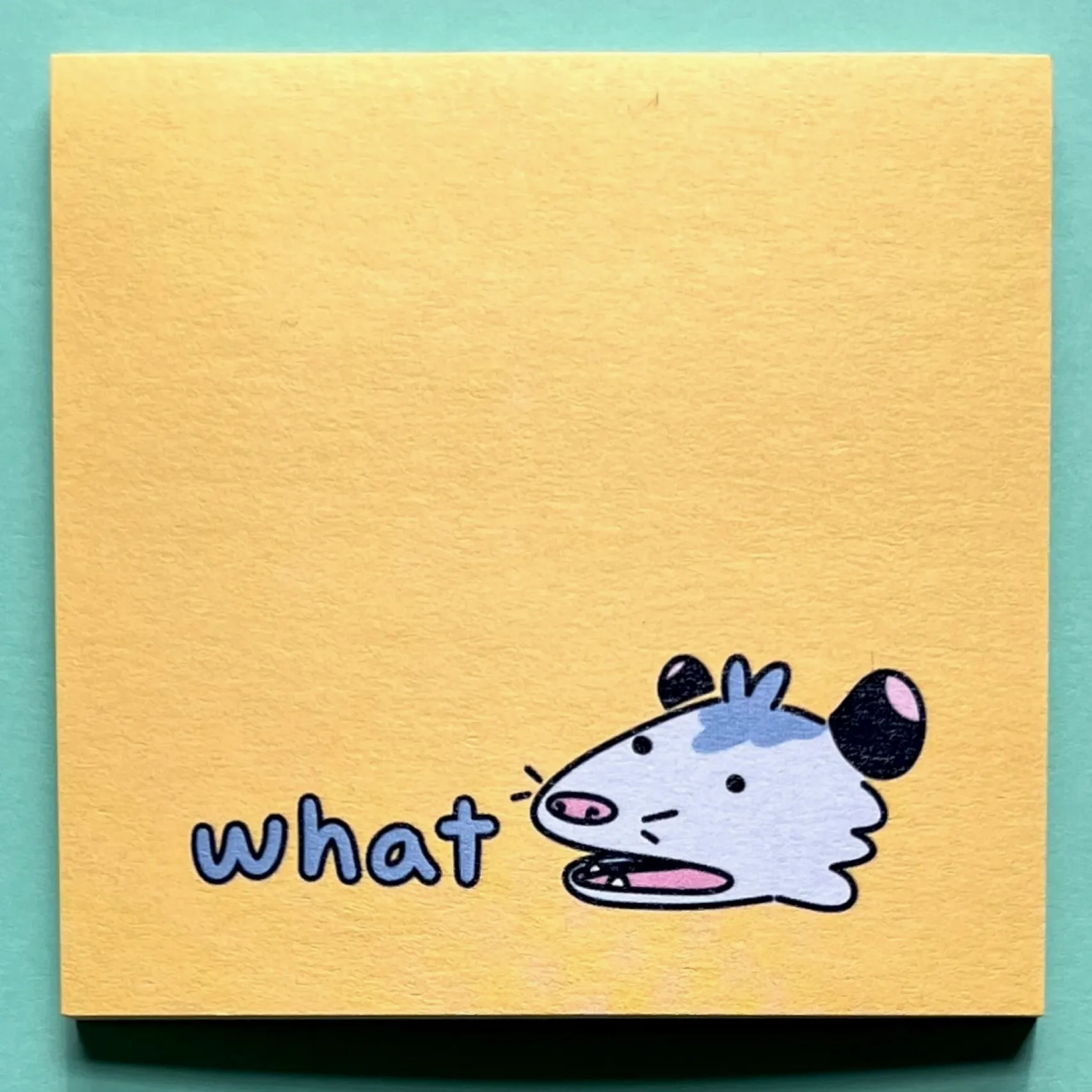 Confused Opossum Post It Notepad