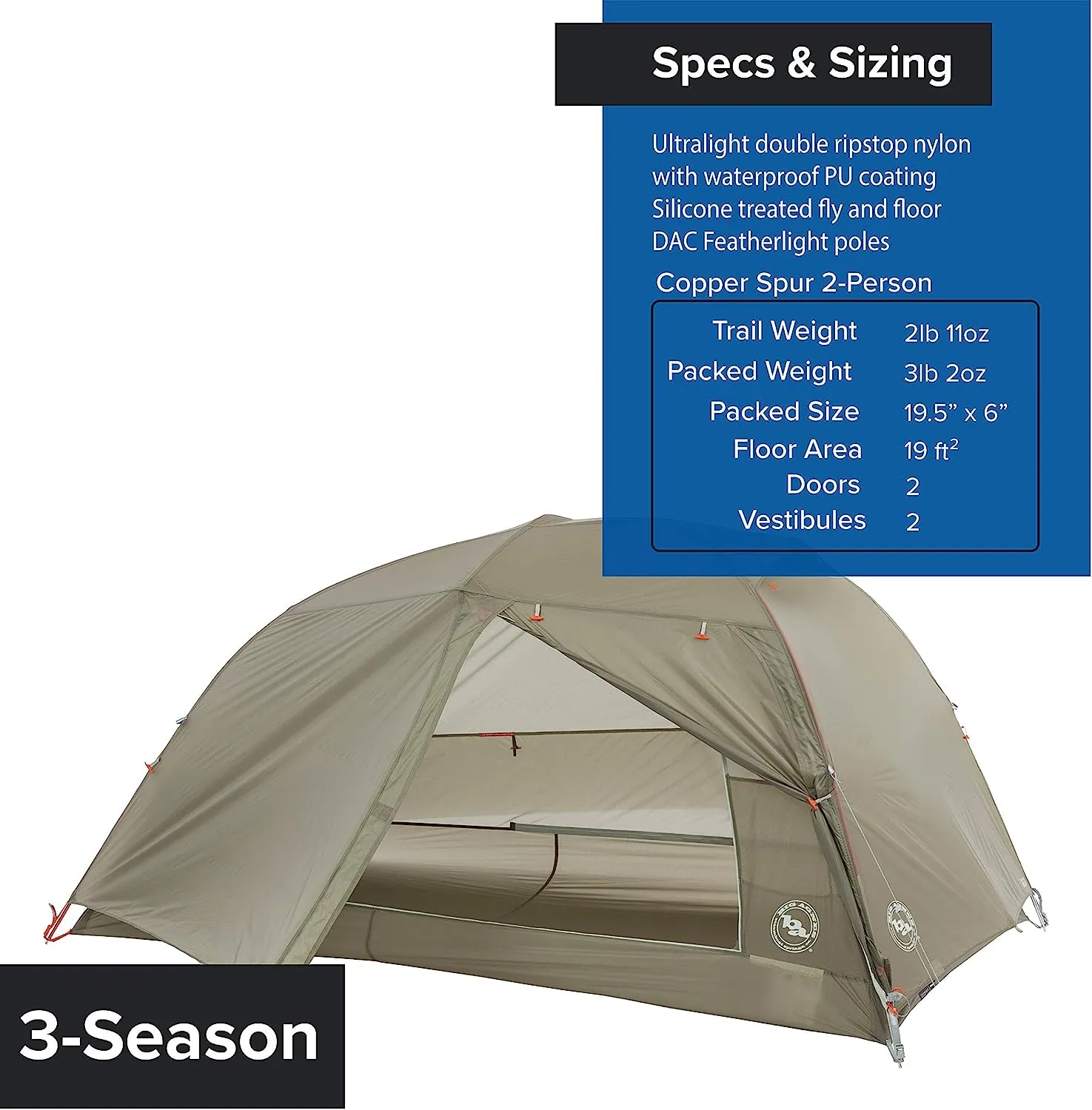 Copper Spur HV UL 3 Person Backpacking Tent