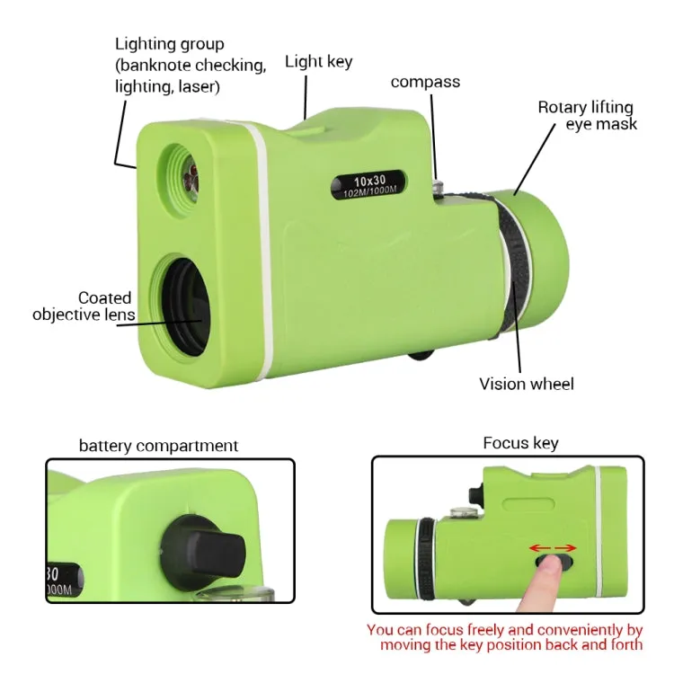 CS-1030 10X Colorful High List Binoculars with Infrared Light(Fruit Green)