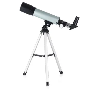 F36050 Portable Professional High Definition High Times Espace Astronomical Telescope Spotting Scope with Aluminum Alloy Tripod(Silver)