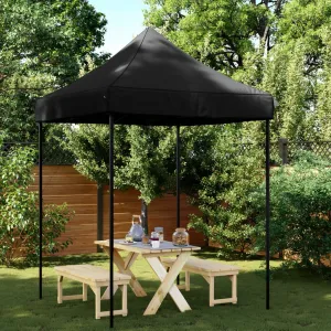 Foldable Party Tent Pop-Up Black 200x200x306 cm