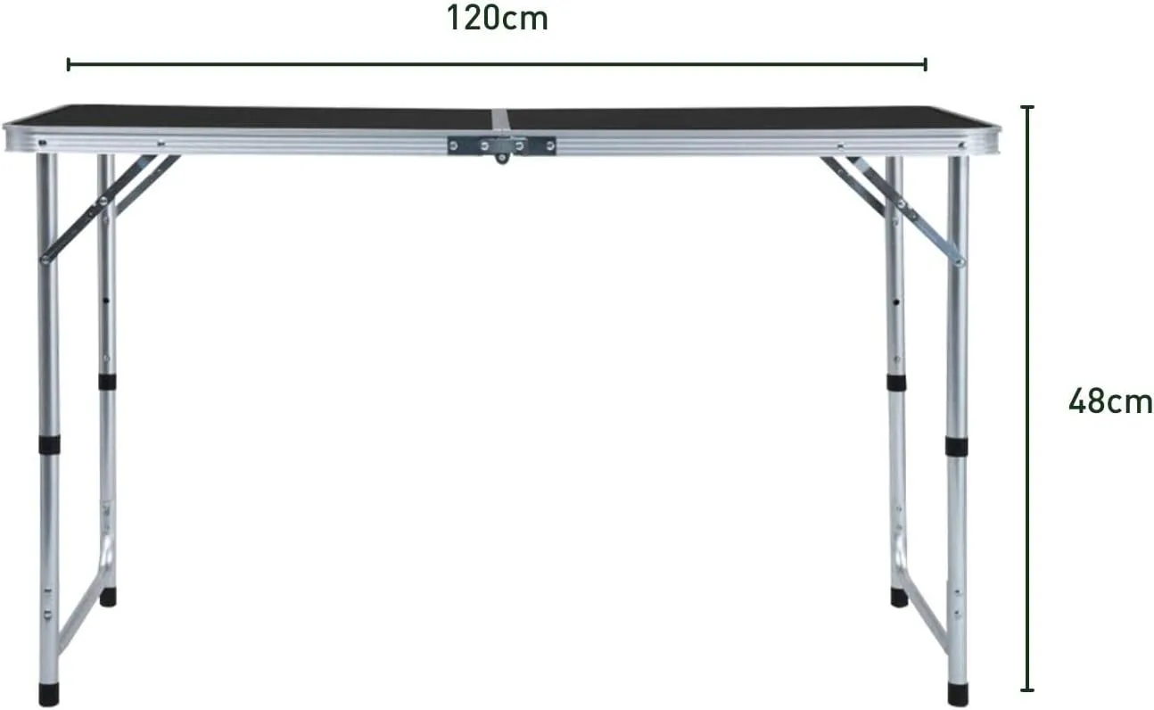 Lightweight Foldable 120cm Camping Table with 4 Chairs KILIROO