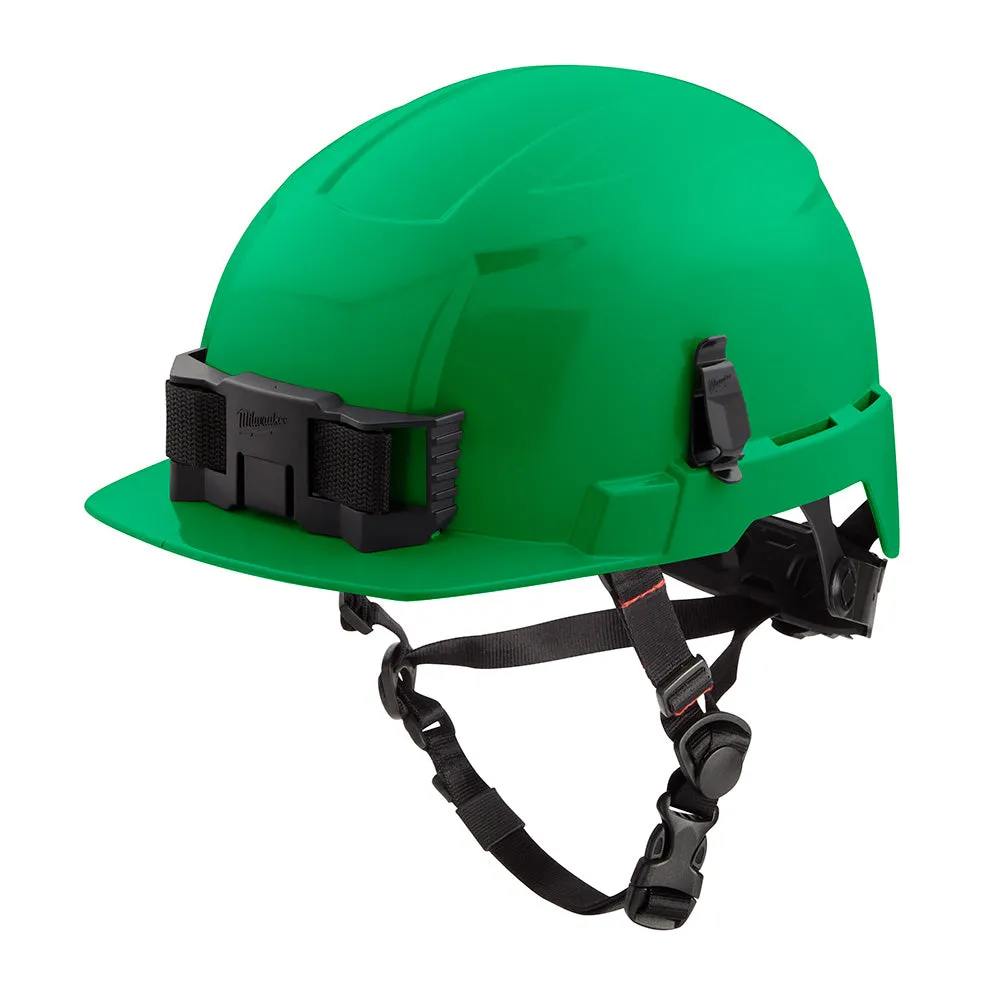 Milwaukee 48-73-1327 BOLT Green Front Brim Safety Helmet (USA) - Type 2, Class E, Non-Vented