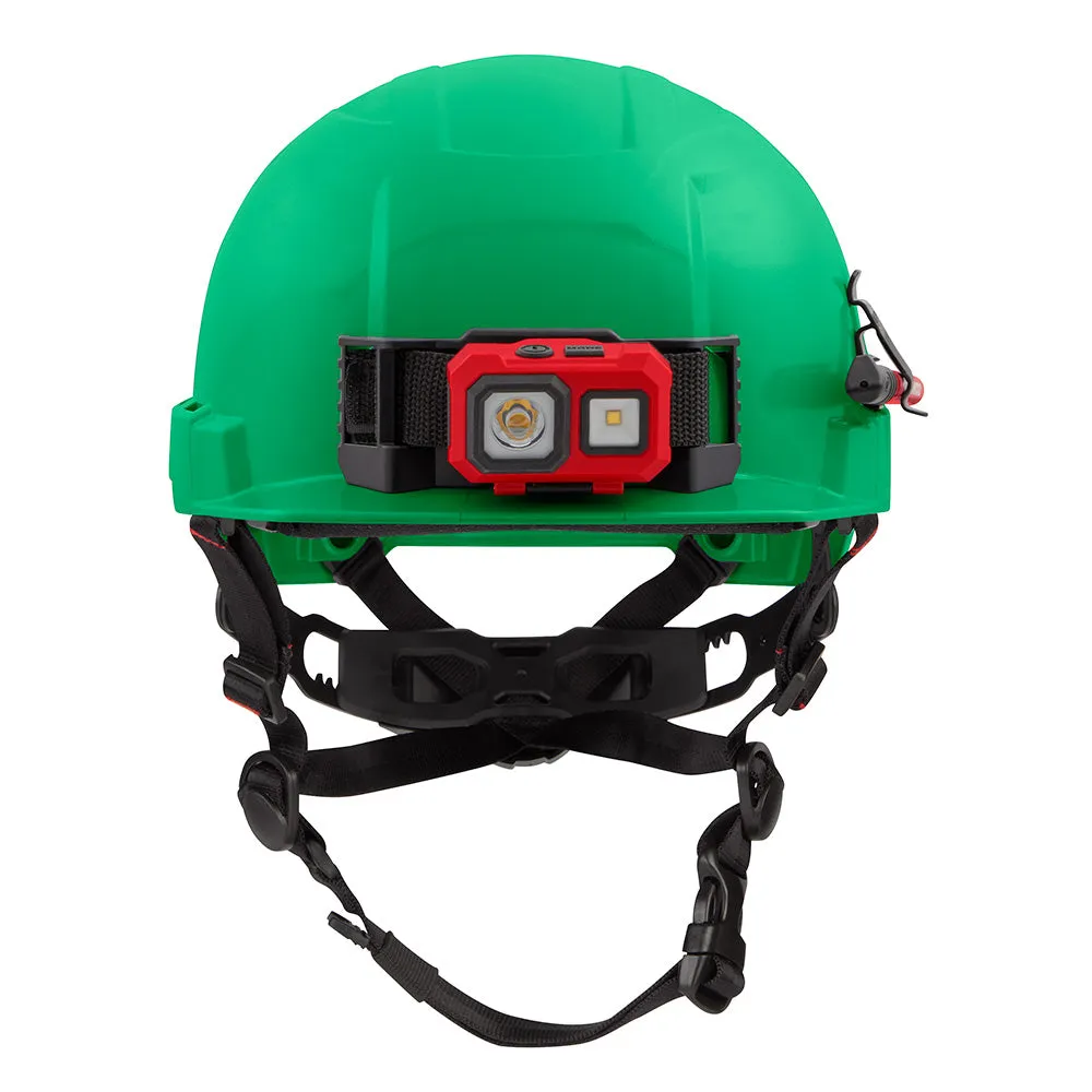 Milwaukee 48-73-1327 BOLT Green Front Brim Safety Helmet (USA) - Type 2, Class E, Non-Vented