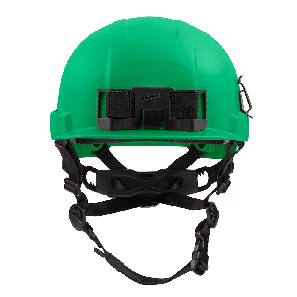 Milwaukee 48-73-1327 BOLT Green Front Brim Safety Helmet (USA) - Type 2, Class E, Non-Vented