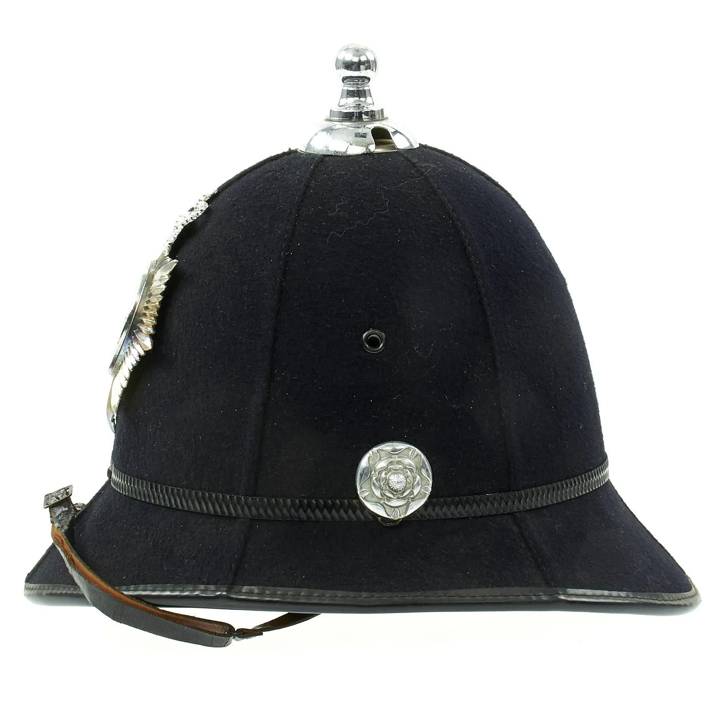 Original British Bobby Police Ball Top Helmet from the Royal Gibraltar Police c. 1960 - 1970