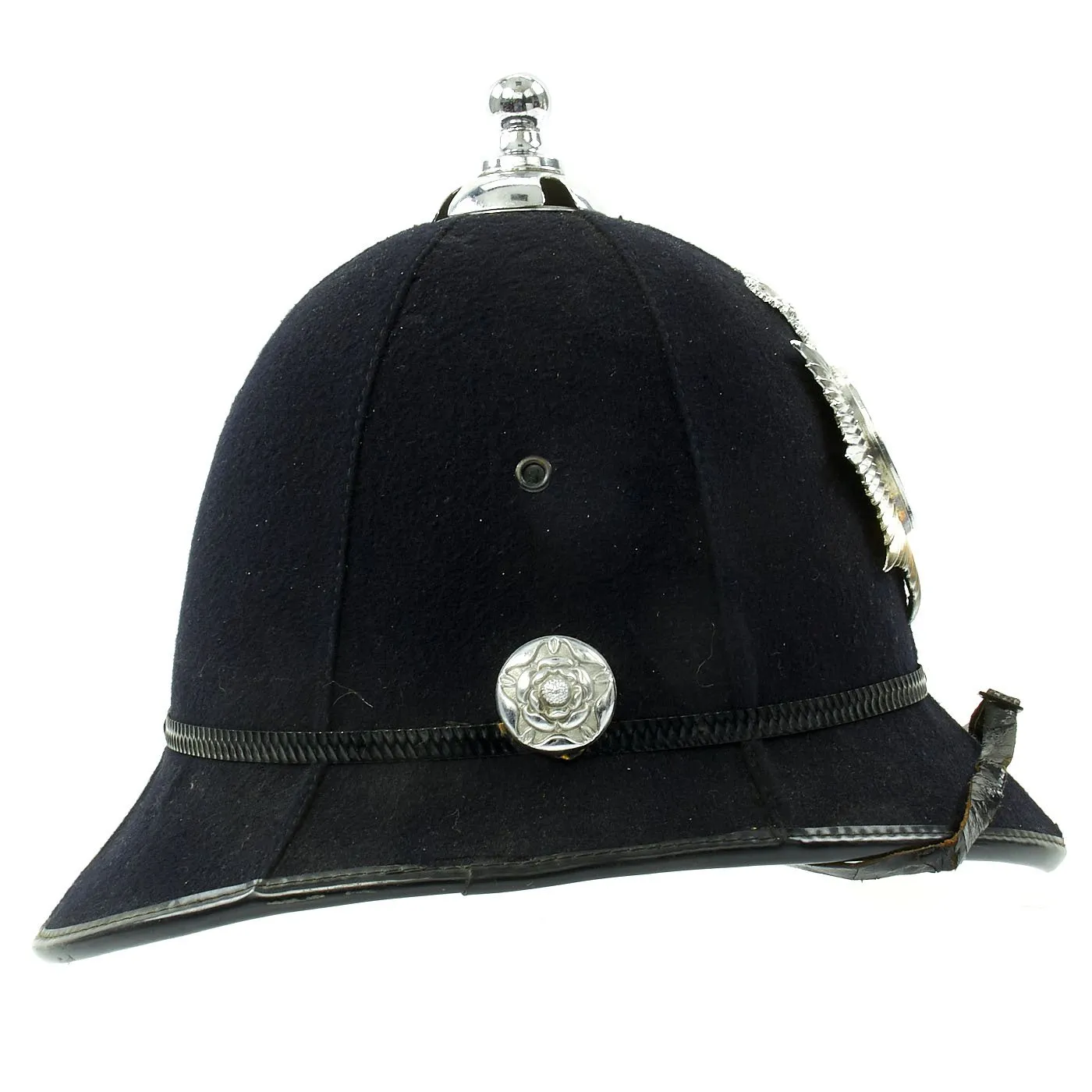 Original British Bobby Police Ball Top Helmet from the Royal Gibraltar Police c. 1960 - 1970