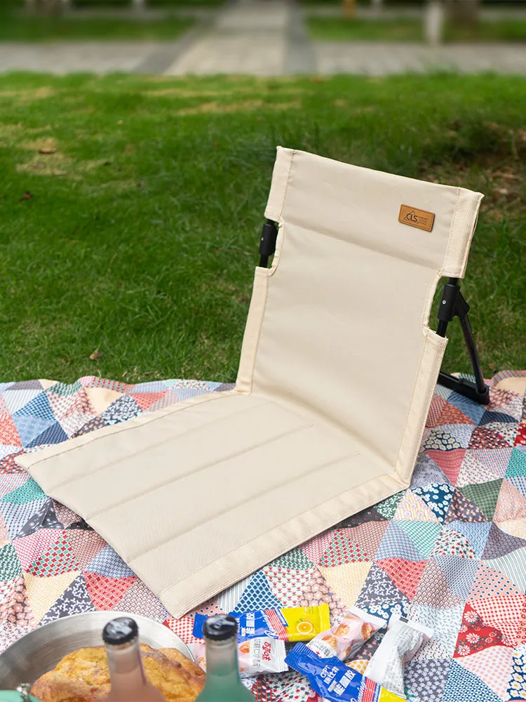 Outdoor Camping Backrest Cushion Chair Portable Folding Chair Tent Leisure Chair Balcony Park Lawn Picnic Chair