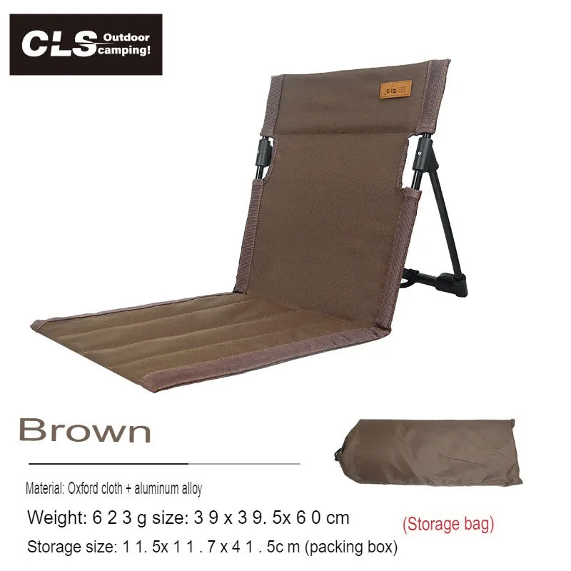 Outdoor Camping Backrest Cushion Chair Portable Folding Chair Tent Leisure Chair Balcony Park Lawn Picnic Chair