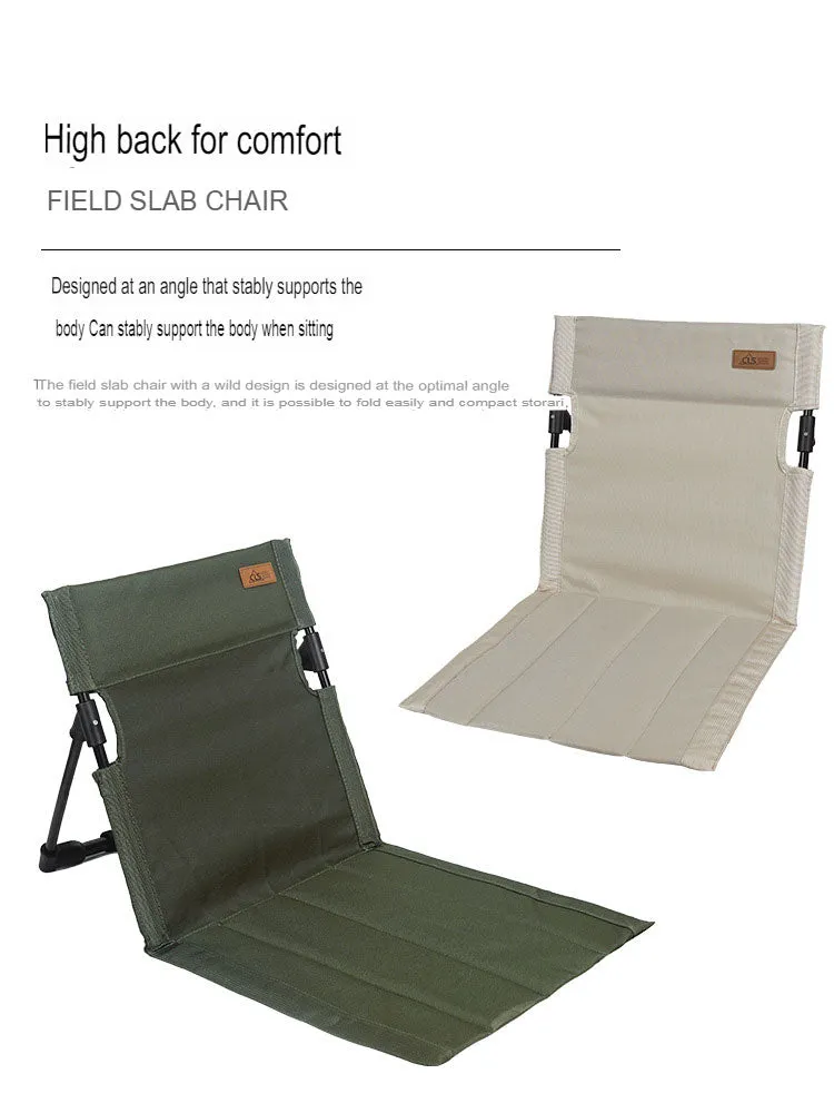 Outdoor Camping Backrest Cushion Chair Portable Folding Chair Tent Leisure Chair Balcony Park Lawn Picnic Chair