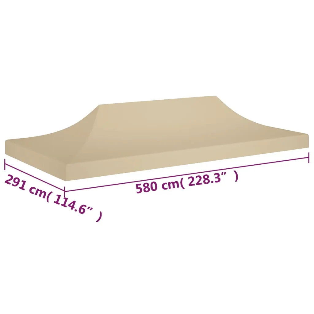 Party Tent Roof 6x3 m Beige 270 g/m²