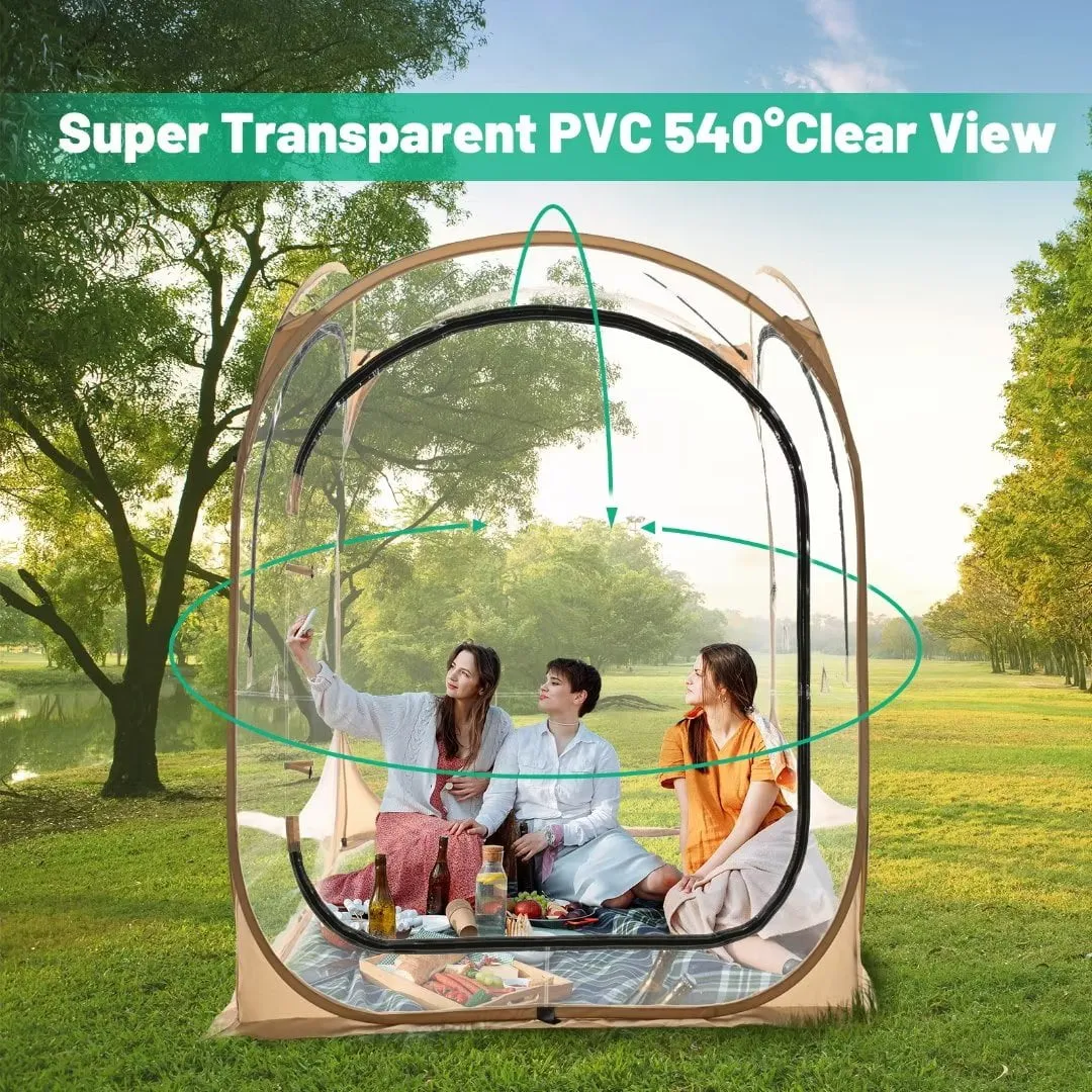 premium Sports Tent, Weather Pop Up Shelter Bubble Tent Clear Tent Up to 3 People