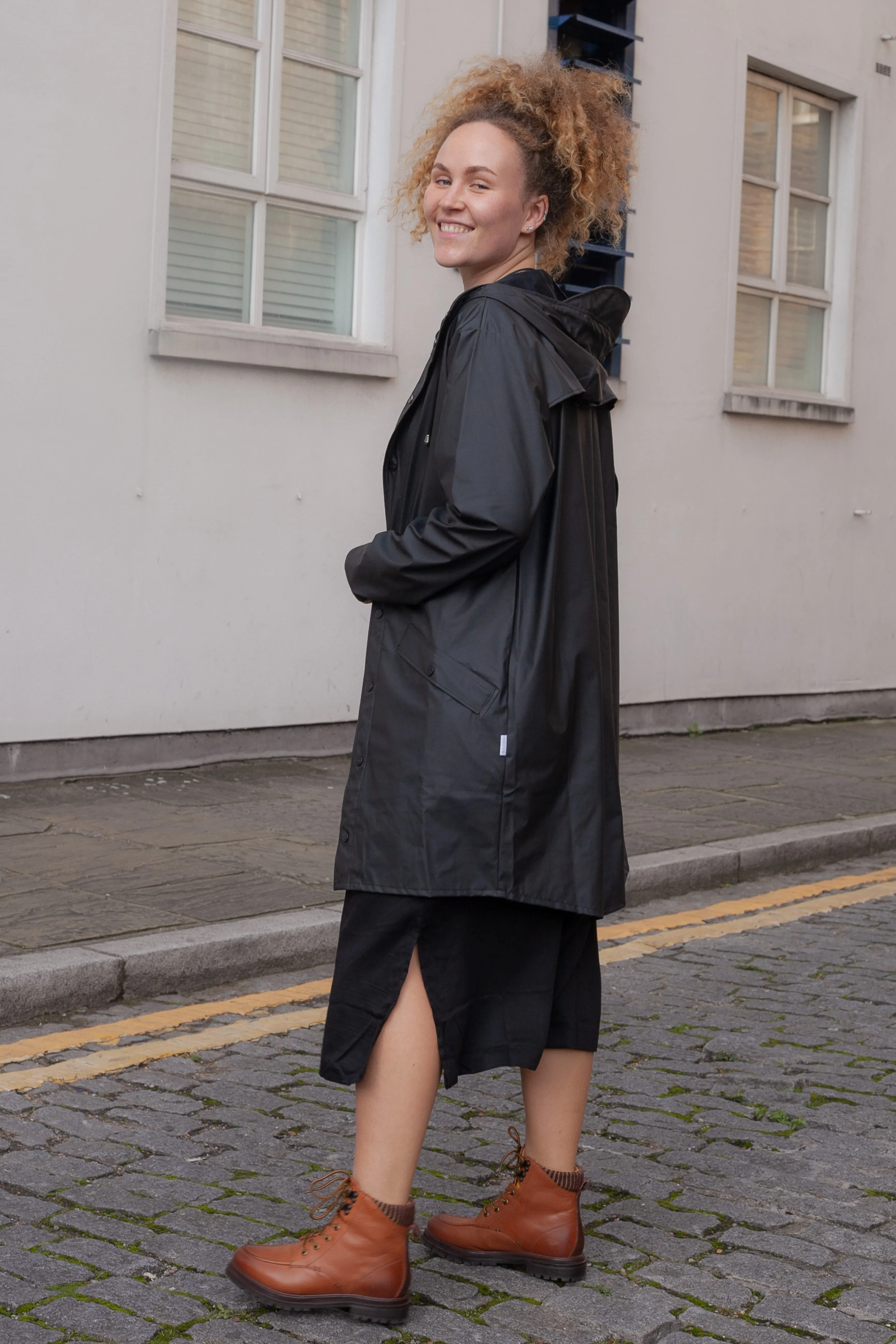 Rains Long Black Jacket