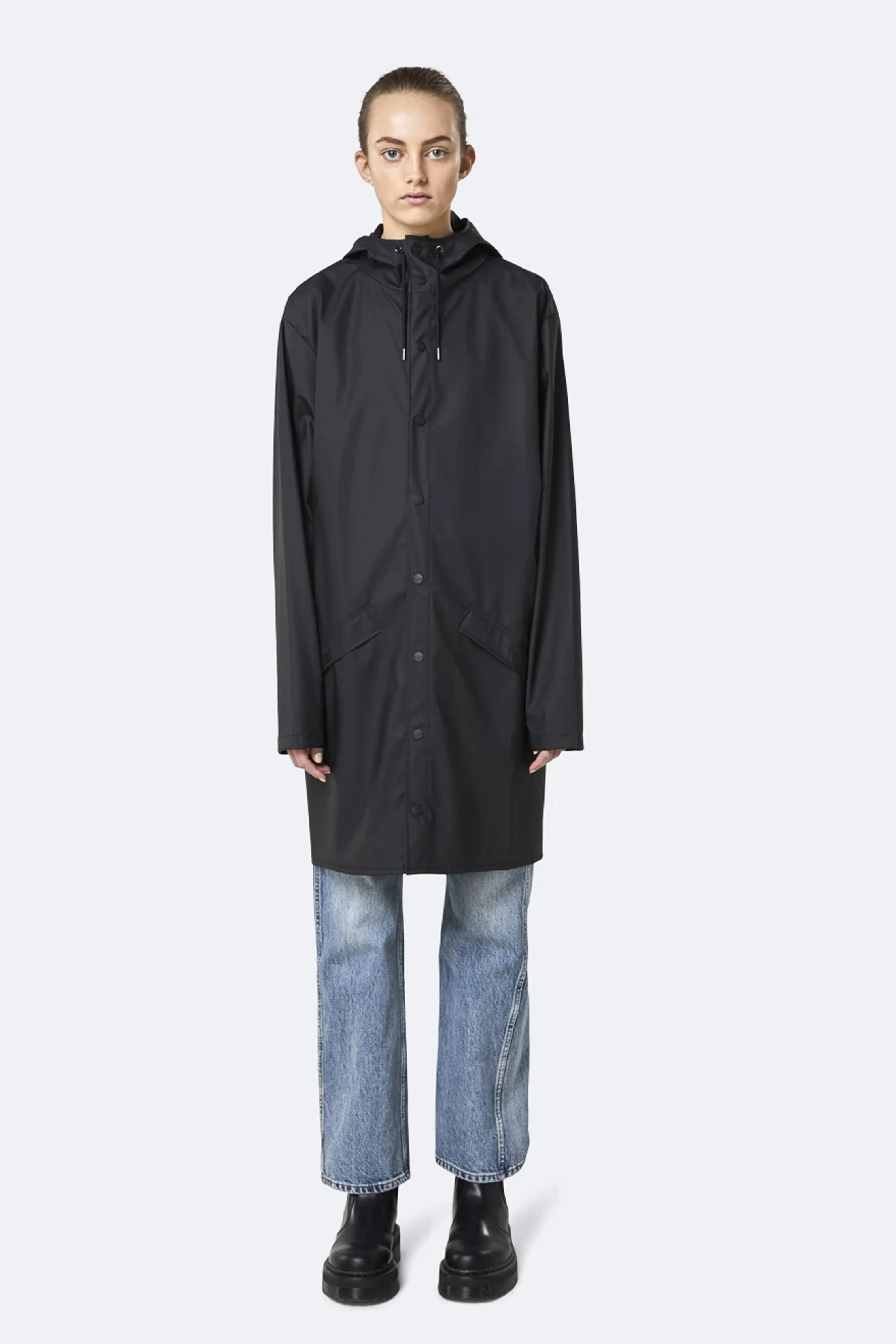 Rains Long Black Jacket