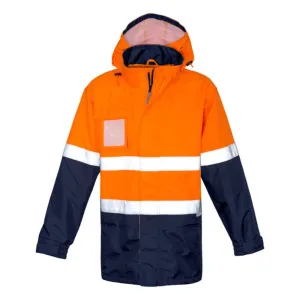 Syzmik Mens Waterproof Jacket 100% 300D Oxford Polyester Orange/Navy UL M