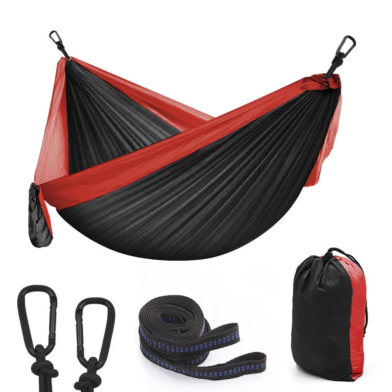 Ultralight Outdoor Camping nylon Hammock Sleep Swing Tree Bed Garden Backyard Furniture Hanging Double Hammock Chair Hangmat