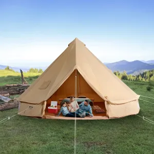 versatile 4-Season Camping Yurt Tent Canvas Bell Tent 7 m/22.97ft with Stove Jack